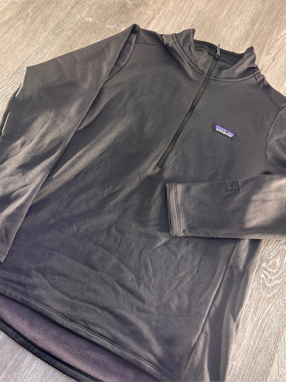 Patagonia XL Black Half-Zip Fleece Pullover Long Sleeve